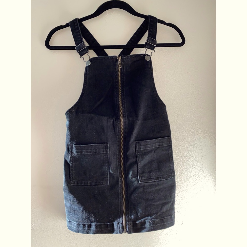 Girls Denim Front-Zip Dress- Art Class